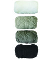 OVILLOS LANA NIEF.28gr.TONOS GRISES P/4