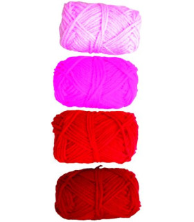 OVILLOS LANA NIEF.28gr.TONOS ROJOS P/4