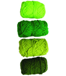 OVILLOS LANA NIEF.28gr.TONOS VERDES P/4