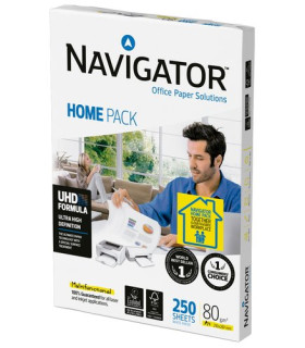 PAPEL A4 NAVIGATOR  80g 250h HOME PACK