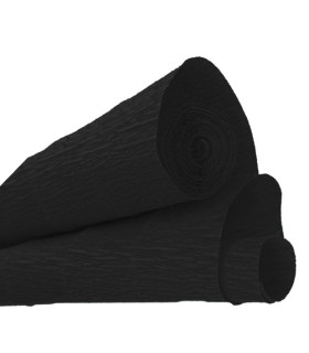 PAPEL CREPE SPAPER FLOWER 0,5x2,5 NEGRO