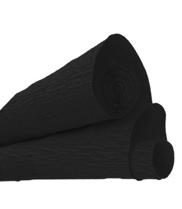 PAPEL CREPE SPAPER FLOWER 0,5x2,5 NEGRO