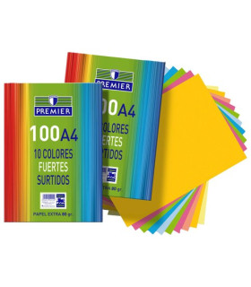 PAPEL COLOR PREMIER A4 80g 100h S.FUERTE