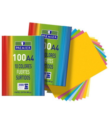 PAPEL COLOR PREMIER A4 80g 100h S.FUERTE