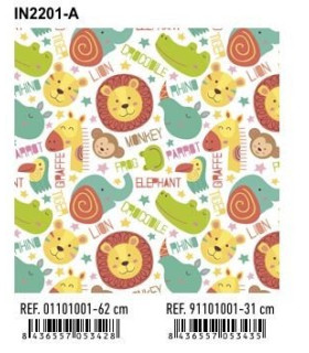 PAPEL REGALO BOBINA BK.31x80 INFANTIL