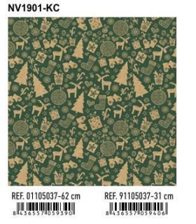 PAPEL REGALO BOBINA BK.31x80 NAVIDAD