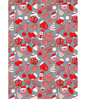 PAPEL REGALO BOBINA BK.31x80 NAVIDAD