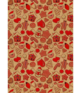 PAPEL REGALO BOBINA BK.31x80 NAVIDAD