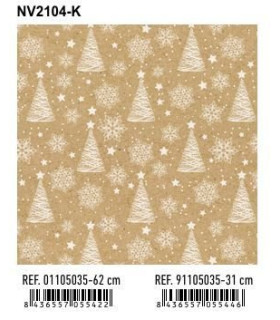 PAPEL REGALO BOBINA BK.31x80 NAVIDAD