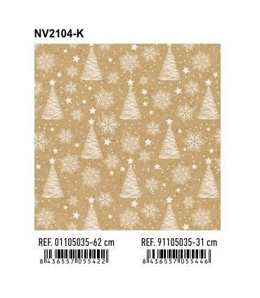 PAPEL REGALO BOBINA BK.31x80 NAVIDAD