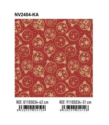PAPEL REGALO BOBINA BK.31x80 NAVIDAD