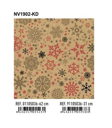 PAPEL REGALO BOBINA BK.62x80 NAVIDAD