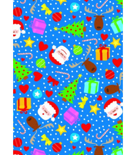 PAPEL REGALO BOBINA BK.62x80 NAVIDAD