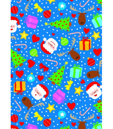 PAPEL REGALO BOBINA BK.62x80 NAVIDAD