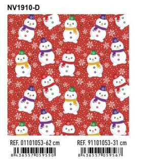 PAPEL REGALO BOBINA BK.62x80 NAVIDAD