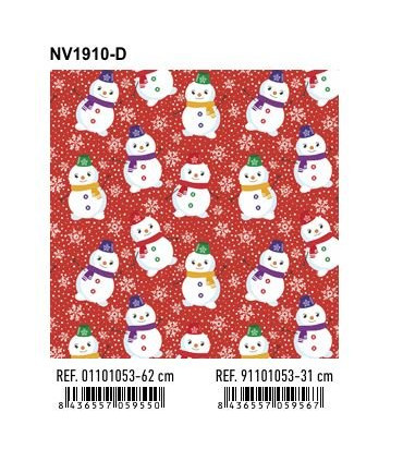 PAPEL REGALO BOBINA BK.62x80 NAVIDAD