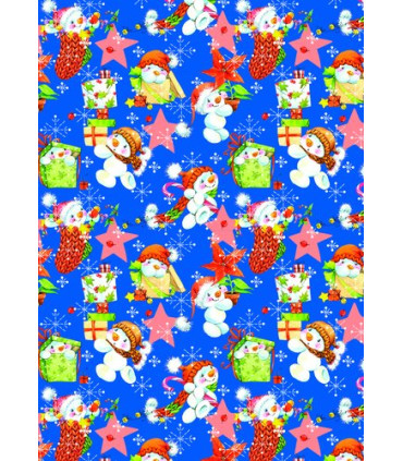 PAPEL REGALO BOBINA BK.62x80 NAVIDAD