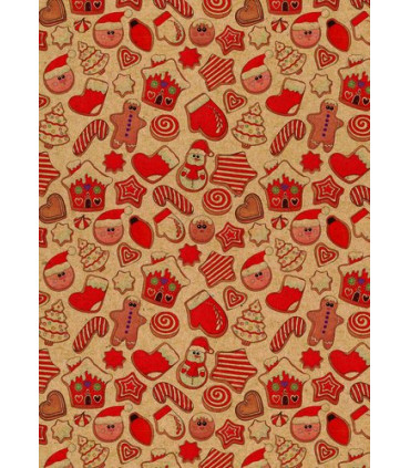 PAPEL REGALO BOBINA BK.62x80 NAVIDAD