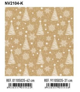 PAPEL REGALO BOBINA BK.62x80 NAVIDAD