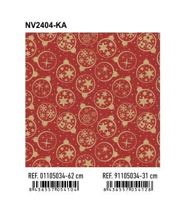 PAPEL REGALO BOBINA BK.62x80 NAVIDAD