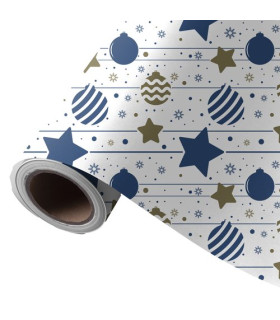 PAPEL REGALO BOBINA WW.62x85 EST.AZUL