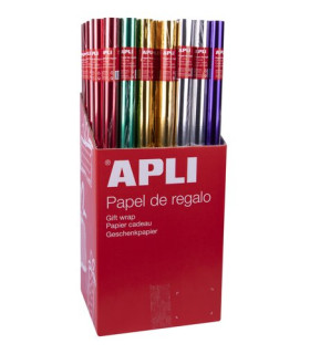 PAPEL REGALO RL.APLI 0,7x2 METAL. (55)