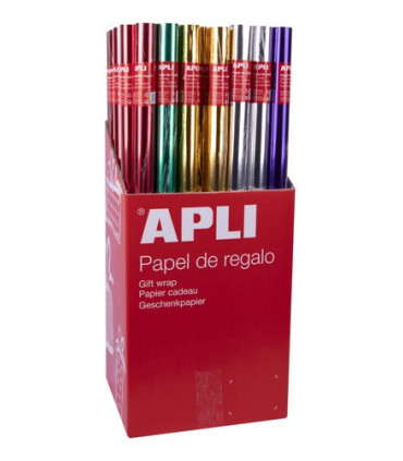 PAPEL REGALO RL.APLI 0,7x2 METAL. (55)