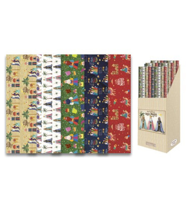 PAPEL REGALO RL.ARGUVAL 0,7x1 NAVIDAD (5