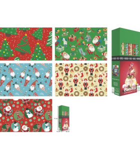 PAPEL REGALO RL.BK.0,7x10 NAVIDAD (30)