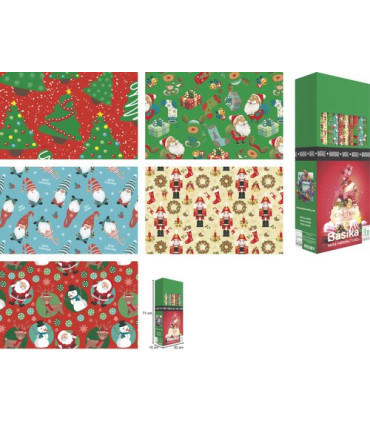 PAPEL REGALO RL.BK.0,7x10 NAVIDAD (30)