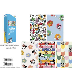 PAPEL REGALO RL.BK.0,7x2 MICKEY (50)