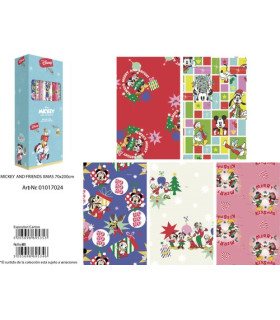 PAPEL REGALO RL.BK.0,7x2 MICKEY (50)