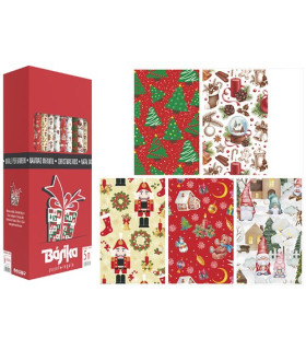 PAPEL REGALO RL.BK.0,7x5 NAVIDAD (40)