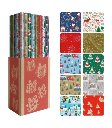 PAPEL REGALO RL.DOHE 0,7x2 NAVIDAD (50)