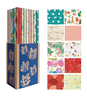 PAPEL REGALO RL.DOHE 0,7x2 T.AÑO (50)
