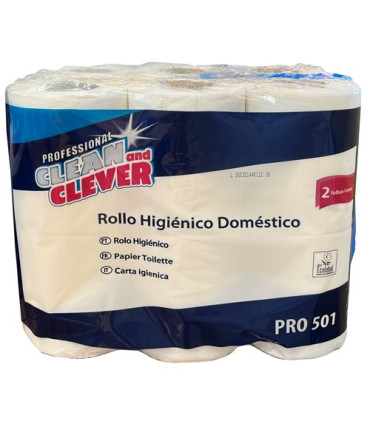 PAPEL HIGIENICO DOMESTICO 2 CAPAS 23M