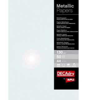 PAPEL METALIZAD.A4 APLI 130g 50h PERLA