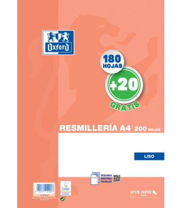 PAPEL OXFORD A4 200h LISO NARANJA