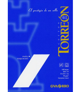PAPEL VERJUR.A4 TORREON 90g 100h BLANCO
