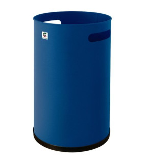 PAPELERA CILINDRO METALICA P-10 AZUL