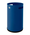PAPELERA CILINDRO METALICA P-10 AZUL