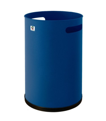 PAPELERA CILINDRO METALICA P-21 AZUL