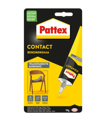 PEGAMENTO CONTACTO PATTEX TRANSPAR. 50g