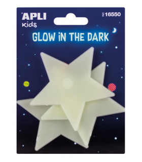 PEGATINAS APLI LUMINISC. ESTRELLAS B/3