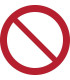 PICTOGRAMA  PROHIBICION GENERAL  B/1