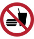 PICTOGRAMA  PROHIBIDO COMER O BEBER  B/1