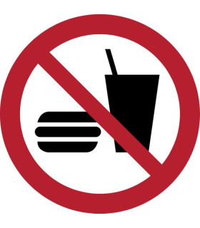 PICTOGRAMA  PROHIBIDO COMER O BEBER  B/1