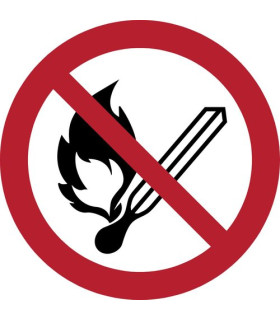 PICTOGRAMA  PROHIB. ENCENDER FUEGO  B/1