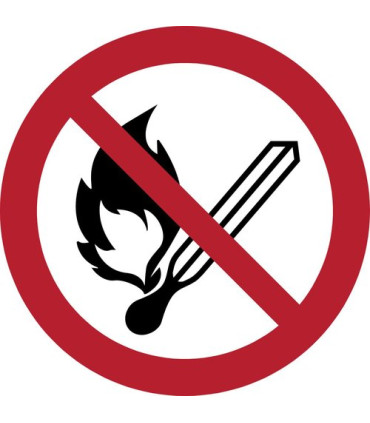 PICTOGRAMA  PROHIB. ENCENDER FUEGO  B/1