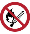 PICTOGRAMA  PROHIB. ENCENDER FUEGO  B/1